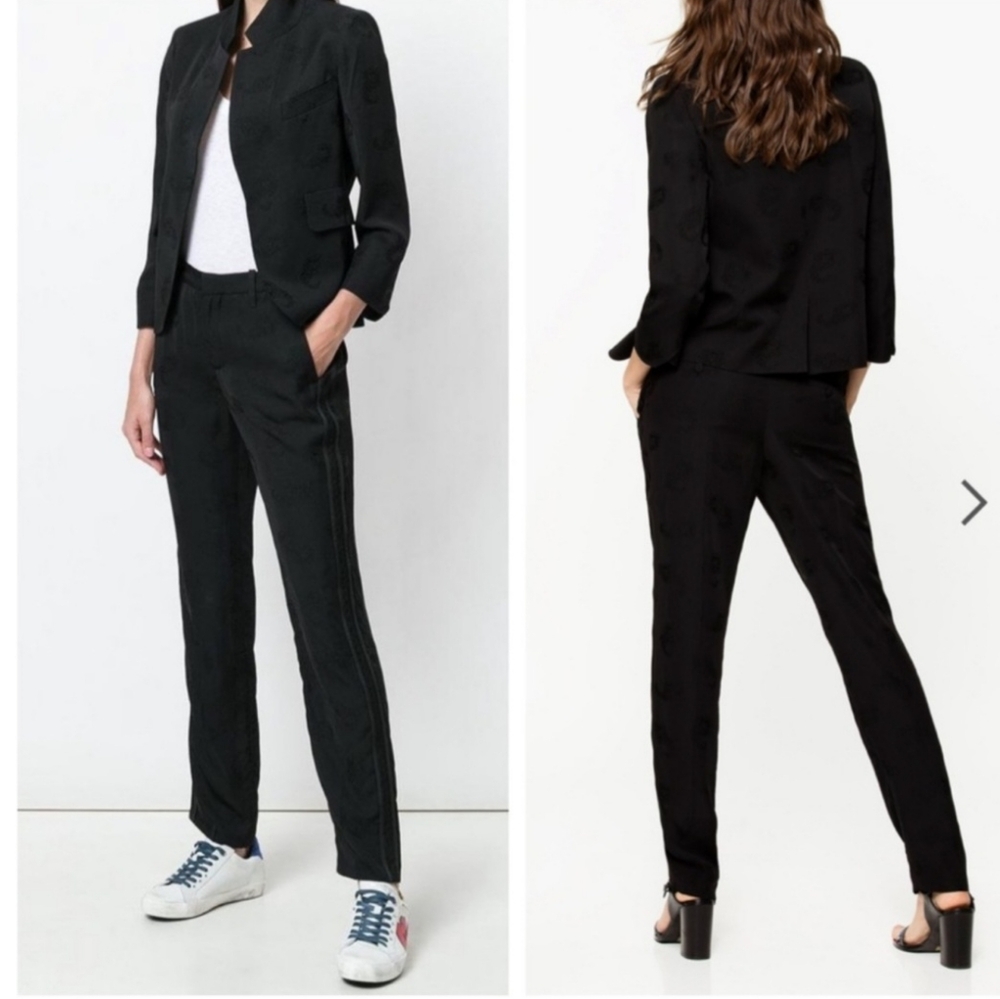 Zadig & Voltaire Black Pomelo Jac paisley pants
